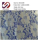 Factory Direct High Quality Nylon Golden Metallic Lace Fabric SD-Gl005