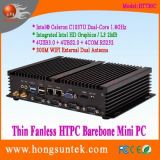 Ht730c Intel Celeron 1037u Aluminum Fanless Dual Core HTPC Barebone Mini PC with Gigabit Ethernet, WiFi, USB and COM RS232