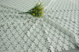 Geometry Stripe White Textile Embroidery Fabric for Dress