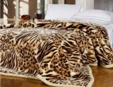 Leopard Print Warp Knitting Blanket