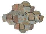 Natural Irregular Slate Flagstone with Mesh for Paving
