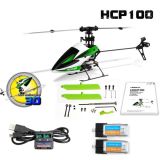 Hisky Hcp100 2.4G 6CH 3 Axis Gyro Flybarless RC Helicopter RTF