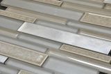2015 Stylish Strip Ice Ceramic Glass Aluminum Mosaic Tile (OYT-P09)
