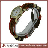 Hot Sell Leaf Leather Strap Ladies Watch