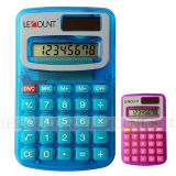 8 Digits Dual Power Pocket Calculator with Opaque & Transparent Colors (LC321)