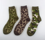 Men's Cotton Crew Business Sports Camo Stockings Socks (MA021)
