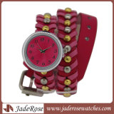 Ladies Fashion Long Leather Strap Quartz Watch
