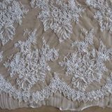 Dzl10101 Hot! White/Beige (ivory) Corded Alencon French Lace Bridal Wedding Dress Lace Fabric 3mtrs Per PC