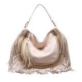New Lady' Tassel Canvas Shoulder Bag Tote Handbag Hobo Satchel (HD25-030)