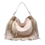 New Lady' Tassel Canvas Shoulder Bag Tote Handbag Hobo Satchel (HD25-030)