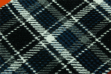 Blue Lattice Woolen Fabric