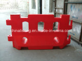 China Manufacture Red or Yellow Plastic 175cm Length Water Filled Barrier