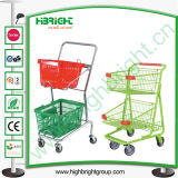 Double Deck Baskets Shopping Trolley Cart