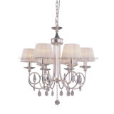 Lighting, New Antique Chandelier with Fabric Shade (CH-880-8112X6)