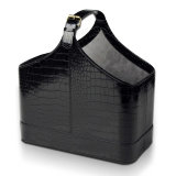 Cardboard Leather Basket with Handle (B01-358)