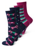 Purple Dog Ankle High Socks