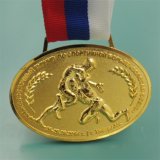 Cheap Custom Wrestling 3D Gold Medal for Souvenir (W-65)