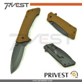 Outdoor Camping G10 Titanium Handle Folding Hunting Knife