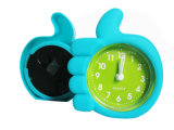 Kid's Promotional Creative Colorful Round Mini Silicone Alarm Clock