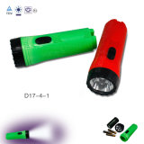 Plastic LED Shinny Flashlight Electric Torch (D17-4-1)