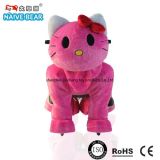 Hello Kitty Shape Plush Electric Toy Car for Kids