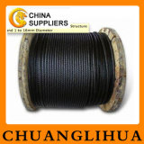 PVC Coated Wire Ropes with 7 X 7 Structure and 1 to 16mm Diameter