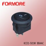 Round Rocker Switch (KCD1-501W)