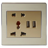CE Electrical Socket with Dual USB Charger 2400mA