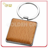 Custom Design Superior Square Shape Wooden Key Chain