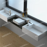 Pure White Matt Solid Surface Wall Hung Bathroom Wash Basin/Sink (JZ1002)