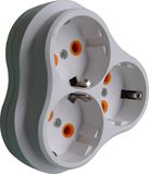 Euro Type Shucko Socket Outlet 3 Gang (8835)