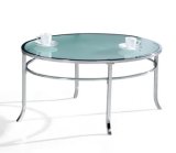 Oval Glass Top Coffee Table, Living Room Furniture (SC-5245) 