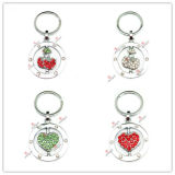 Promotion Gift Round Metal Rotatable Keychain Charms Pendants Key Chain (NH50804)