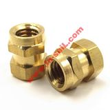 Hex Brass Threaded Insert Nut for Plastic