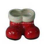 Ceramic Father Christmas Boots for Room Decoration
