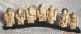 Bone Chinese Eight Gods Statues Set Bone Figurines Bone Carving