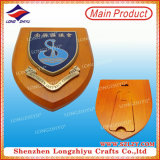 Southern District Council Standing Souvenir Wooden Shield Plaque Enamel Metal Plaque (LZY-P011)