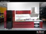 2015 Welbom High Quality Fashion Red Lacquer Kitchen Cabinetry