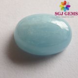 Dyed Color Blue Gemstone Jade Beads Oval Cabochon Gemstone Beads