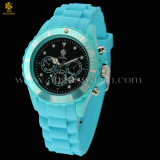 Newest Gift Silicone Watch with Stainless Steel Back