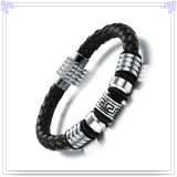 Fashion Jewellery Leather Bracelet with Fashion Accessories (HR6108)