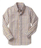 Men's Button Down Collar Cotton Check Casual Long Sleeve Shirt