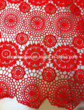 Fashion Design African French Lace Fabric for Dress Cl725-Red