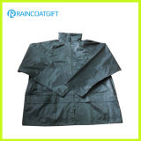 Waterproof Polyester PVC Men's Rain Jacket Rpe-104
