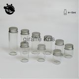 4ml Tube Screw Neck Cosmetic Glassware with Metal Cap