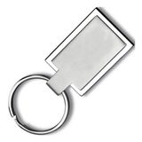 Rectangle Shape Metal Key Chain with Customized Logo