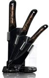 Black Blade Ceramic Knife with Gold Dragon Shank