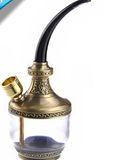 Zb-509 Double-Purpose Water Pipe Hookah Double Filter Cigarette Smoking Pipe (Golden)