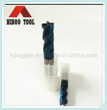 High Hardness Blue Nano Coated End Mills for Metal