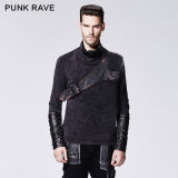 2015 Autumn New Design Punk Rave Black Man T-Shirt (T-418)